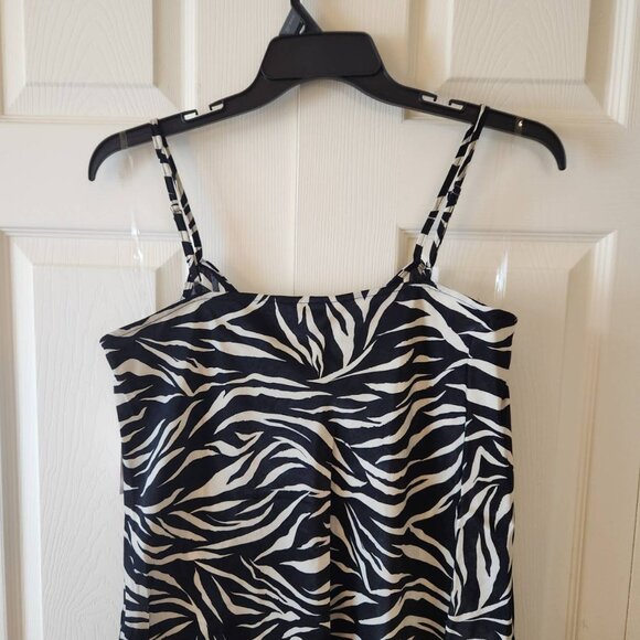 Time and Tru Womens Zebra Print Spaghetti Strap Cami Top XXXL Adjustable Straps - Picture 9 of 10